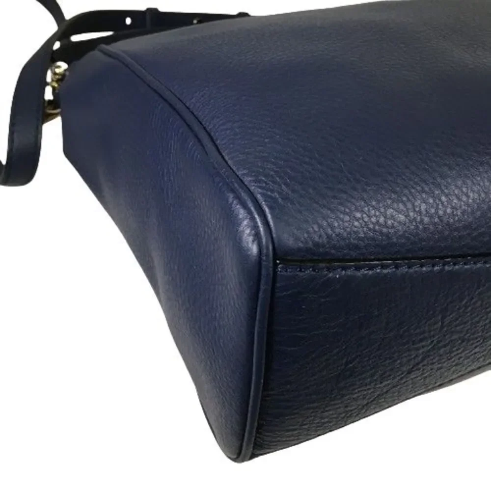 Kate Spade Charles Street Small Haven Navy Blue Leather Hobo Handbag Purse Bag